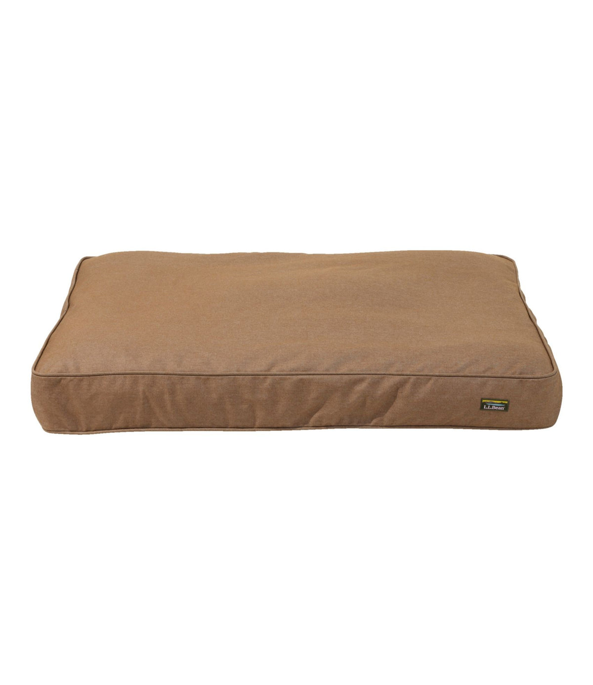 L.L.Bean Premium Denim Dog Bed, Rectangular Burlap
