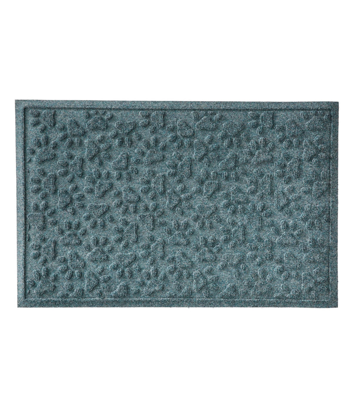 L.L.Bean Recycled Waterhog Dog Mat, Scattered Paws Bluestone