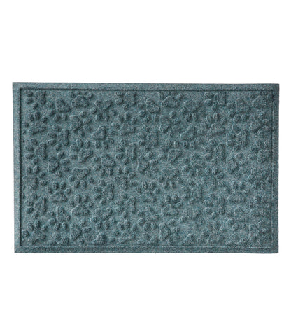 L.L.Bean Recycled Waterhog Dog Mat, Scattered Paws Bluestone