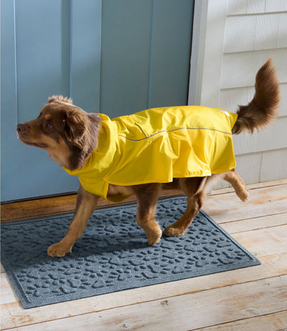 L.L.Bean Recycled Waterhog Dog Mat, Scattered Paws Bluestone