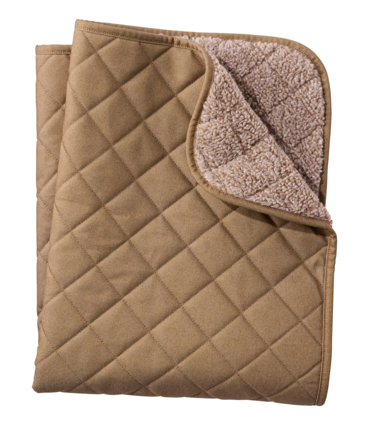 L.L.Bean Rugged Quilted Dog Blanket Burlap Heather