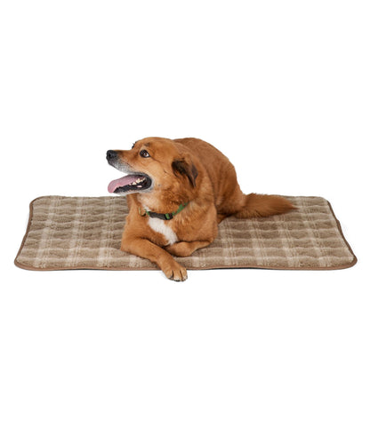 L.L.Bean Rugged Quilted Dog Blanket Burlap Heather