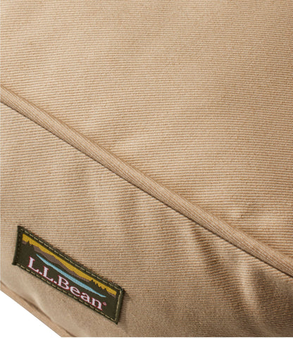 L.L.Bean Premium Denim Dog Bed Replacement Cover, Rectangular Burlap