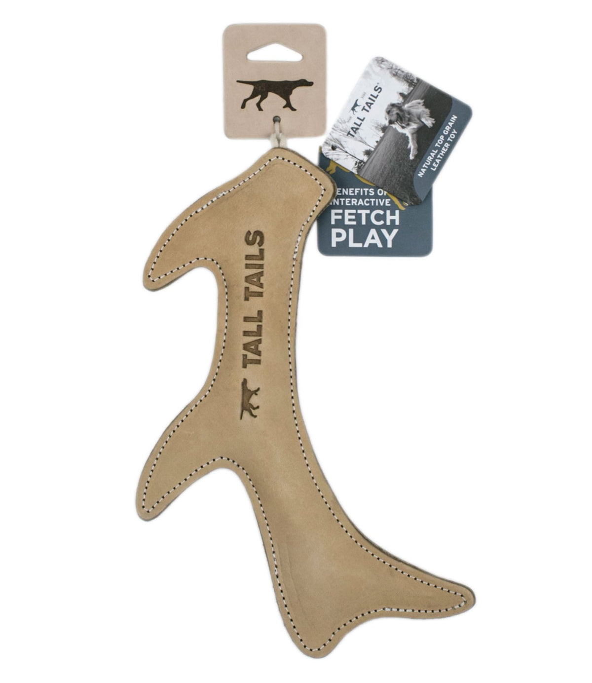 L.L.Bean Natural Leather Antler Dog Toy Leather