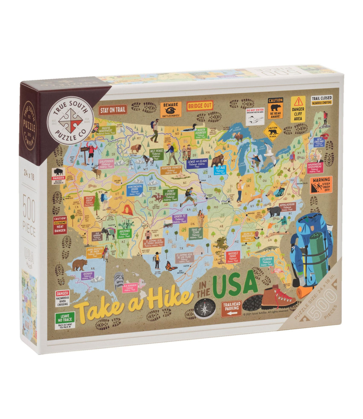 L.L.Bean Take A Hike Puzzle, 500 Pieces Multi
