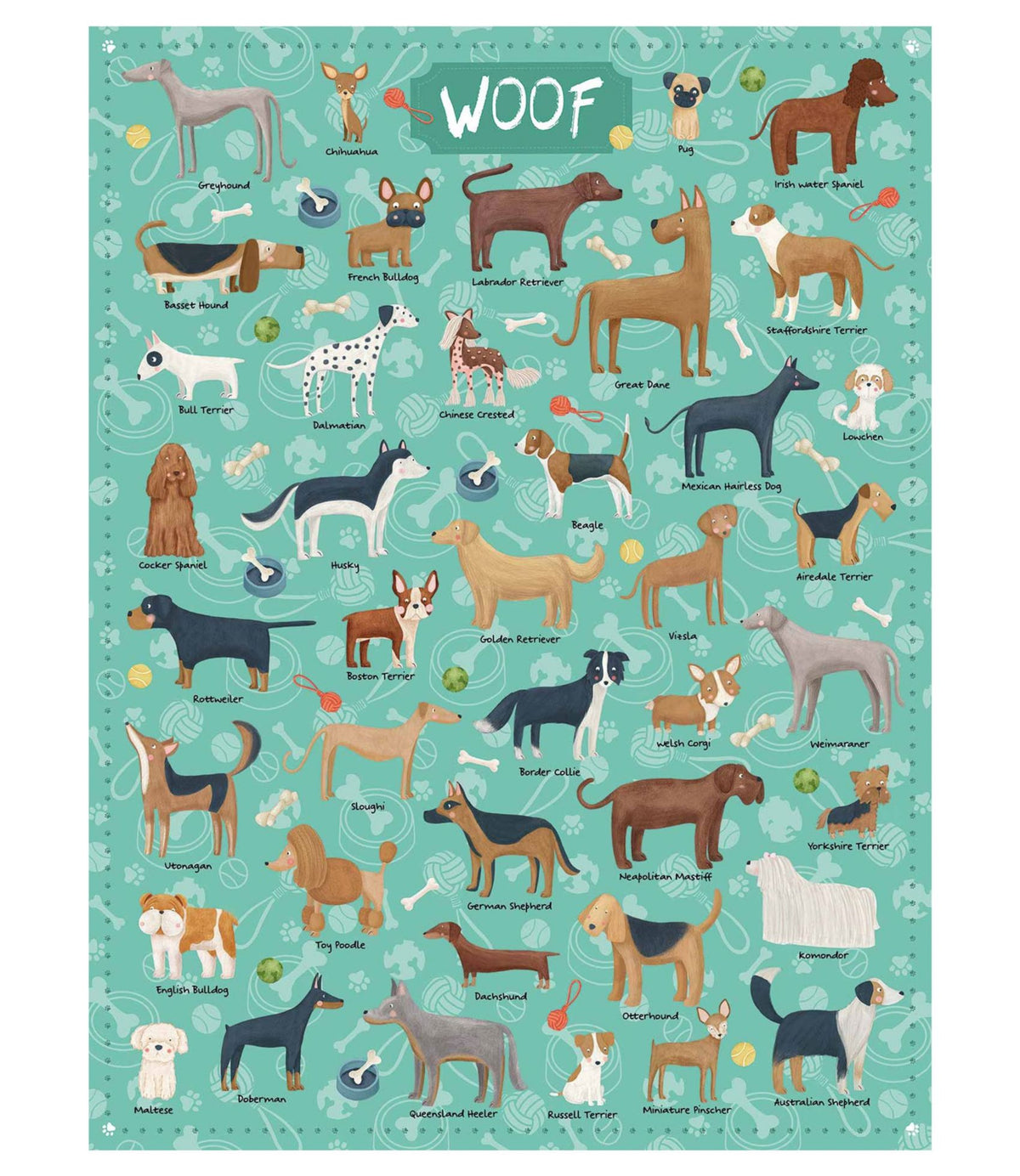 L.L.Bean Woof Dogs Puzzle, 500 Pieces Multi