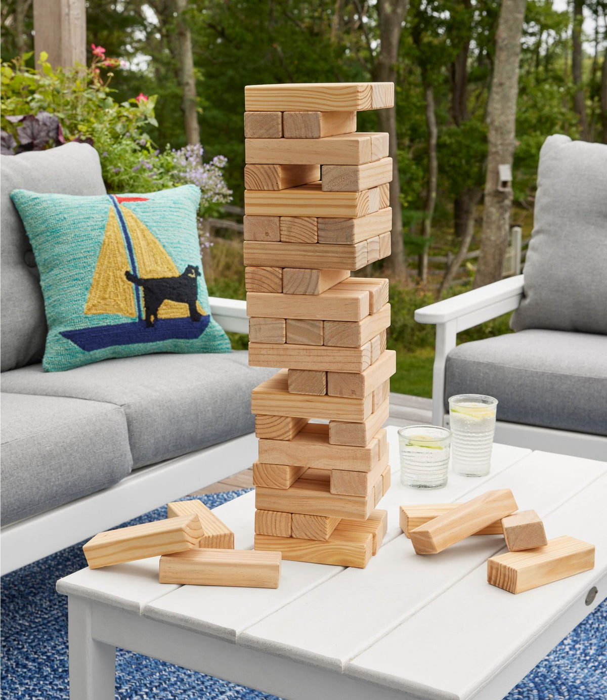 L.L.Bean Yard Games Tumbling Timbers, Large Wood