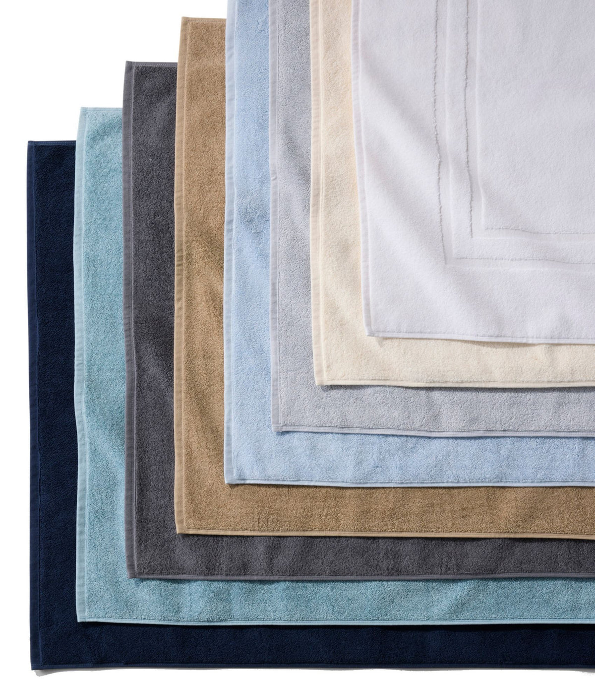L.L.Bean Bean's Organic Cotton Towel Bath Mat Blue Quartz