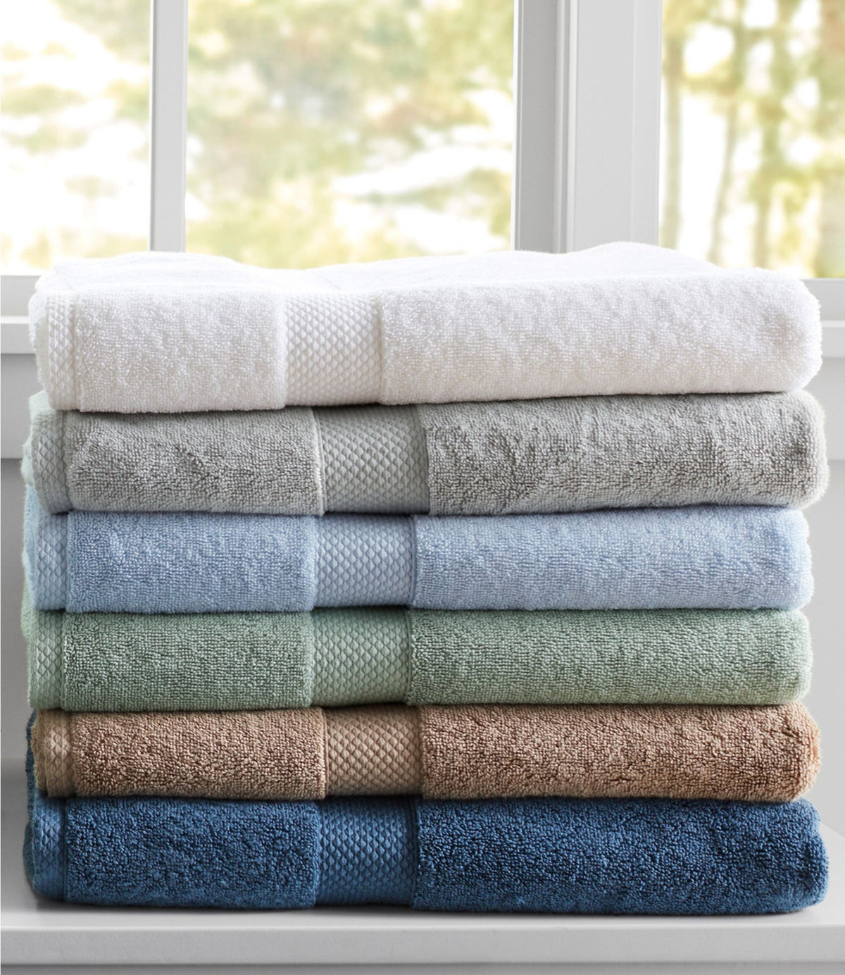 L.L.Bean Premium Cotton Towel Set Bluestone