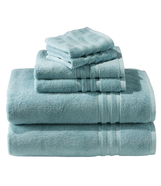 L.L.Bean Bean's Organic Cotton Towel Set Blue Quartz