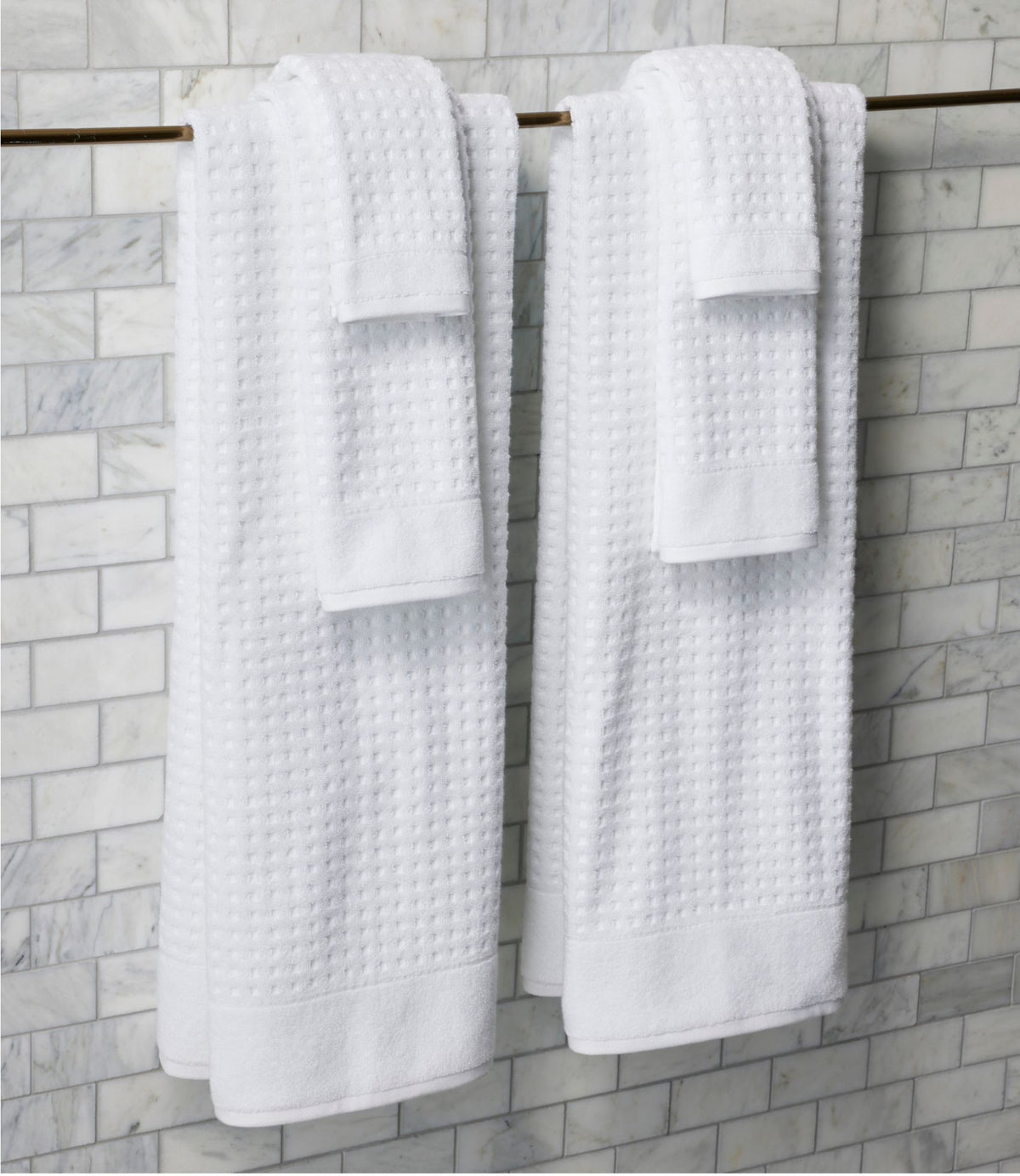 L.L.Bean Waffle Cotton Towel Set Bluegrass