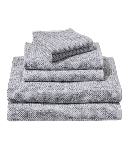 L.L.Bean Organic Textured Cotton Towel Set, Marled Feldspar