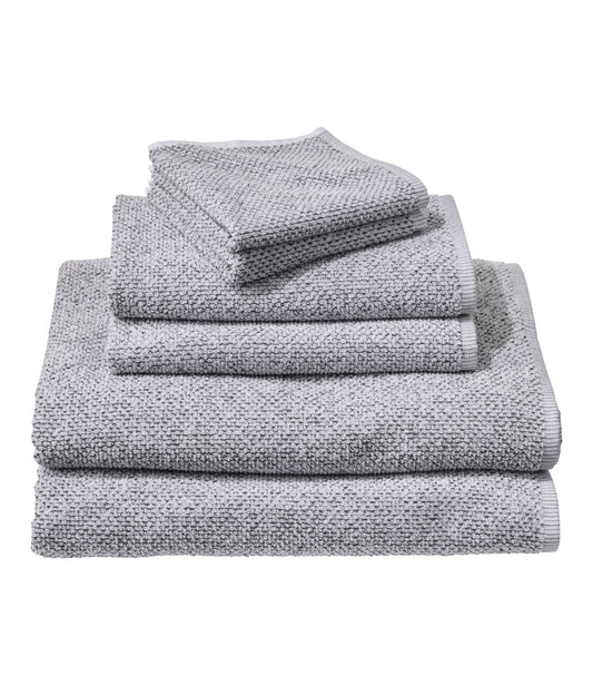 L.L.Bean Organic Textured Cotton Towel Set, Marled Feldspar