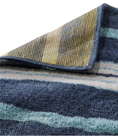 L.L.Bean Premium Cotton Bath Mat, Multistripe Sand Dollar