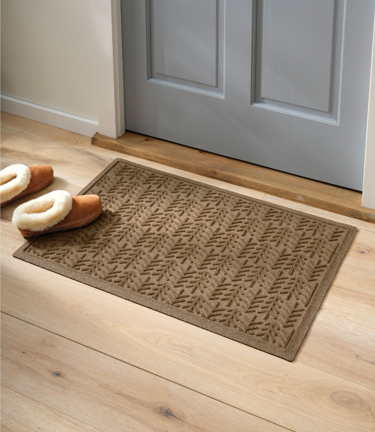 L.L.Bean Everyspace Recycled Waterhog Doormat, Trees Evergreen