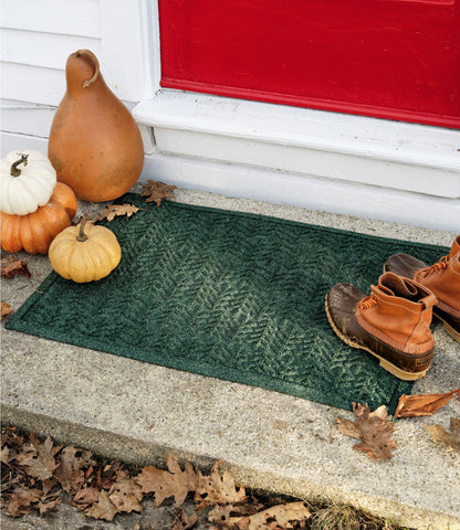 L.L.Bean Everyspace Recycled Waterhog Doormat, Trees Evergreen