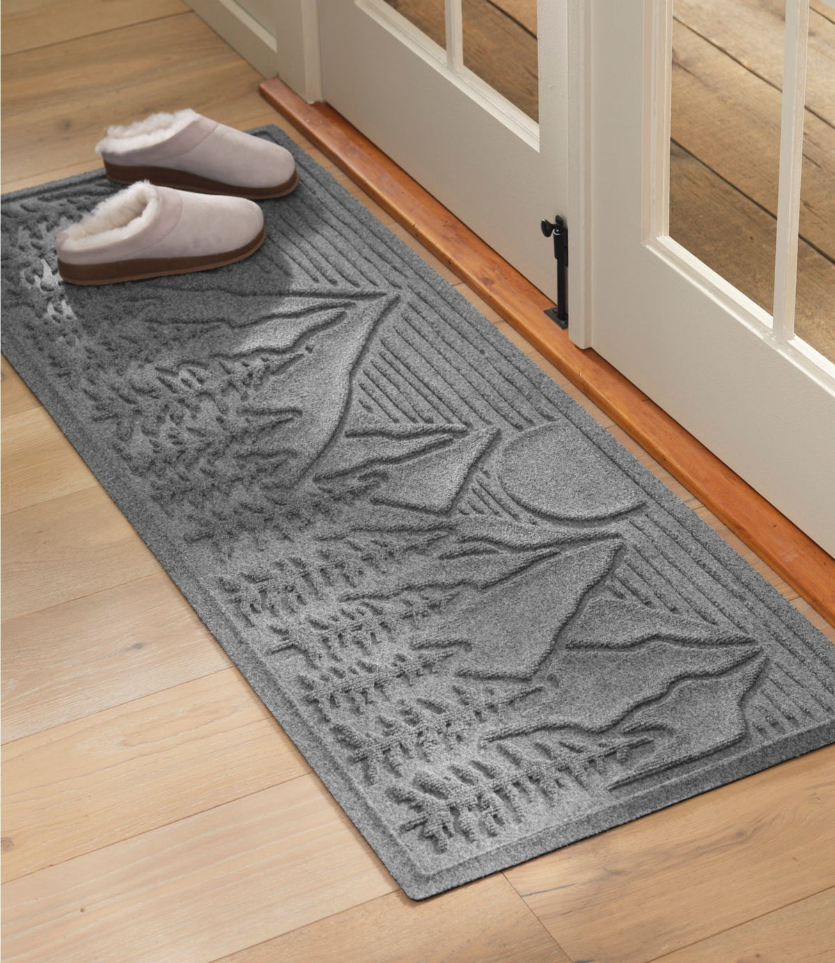 L.L.Bean Everyspace Recycled Waterhog Wide Doormat, Treeline Bluestone