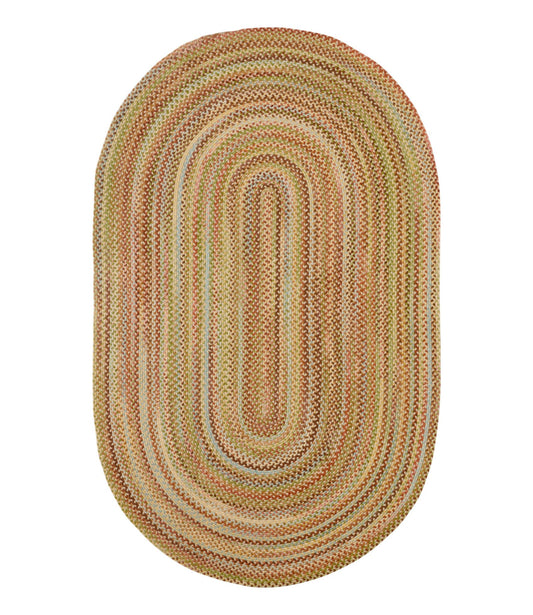 L.L.Bean L.L.Bean Braided Wool Rug, Oval Burnt Sienna Multi