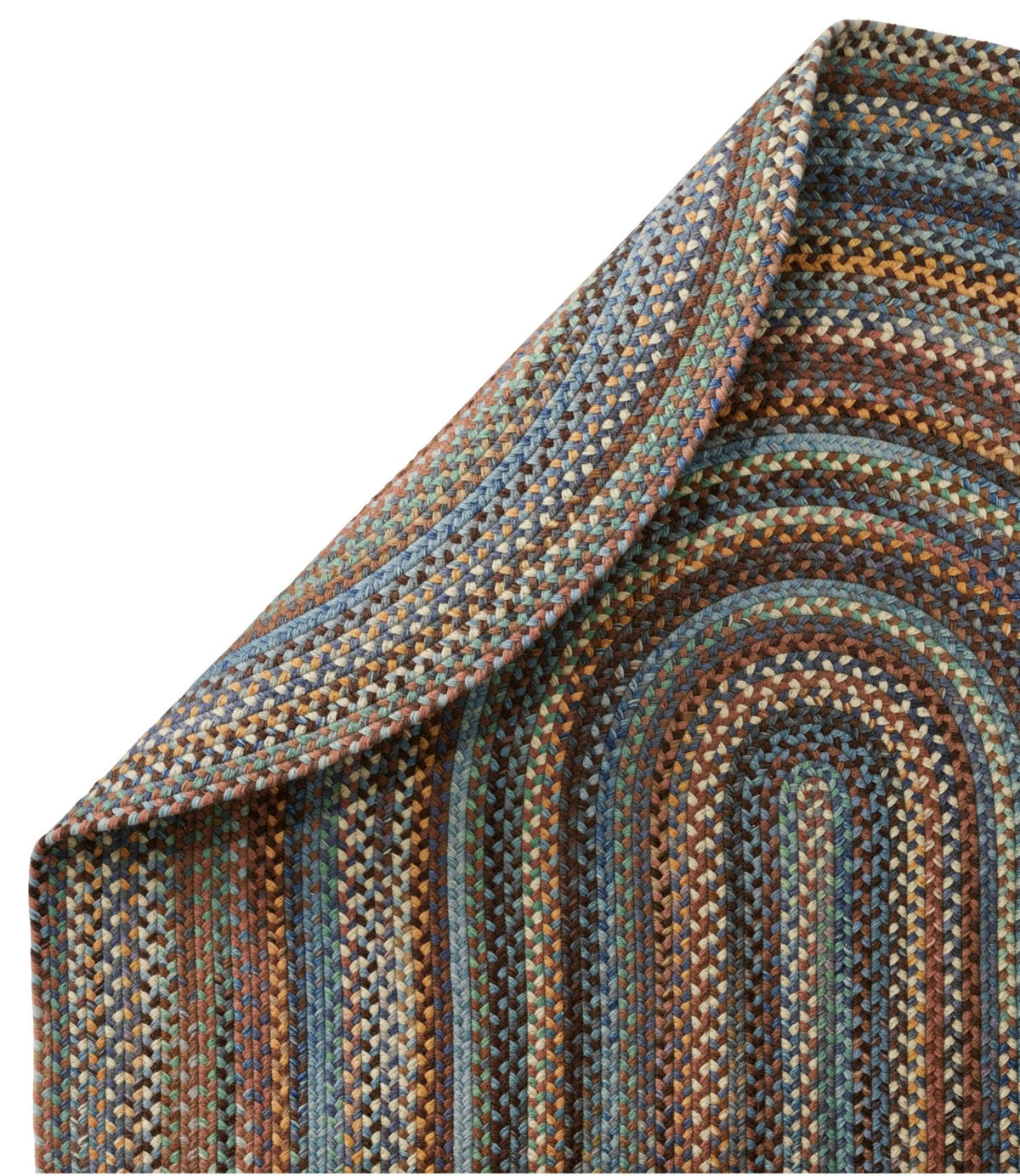 L.L.Bean L.L.Bean Braided Wool Rug, Oval Burnt Sienna Multi