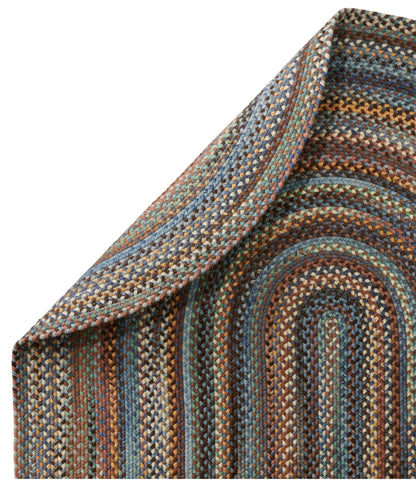 L.L.Bean L.L.Bean Braided Wool Rug, Oval Burnt Sienna Multi