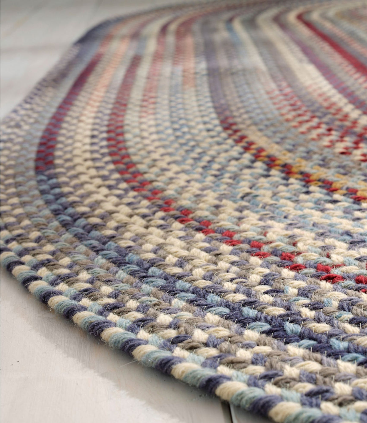 L.L.Bean L.L.Bean Braided Wool Rug, Oval Burnt Sienna Multi