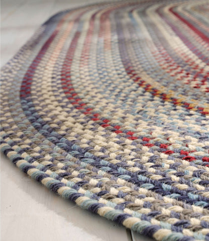 L.L.Bean L.L.Bean Braided Wool Rug, Oval Burnt Sienna Multi