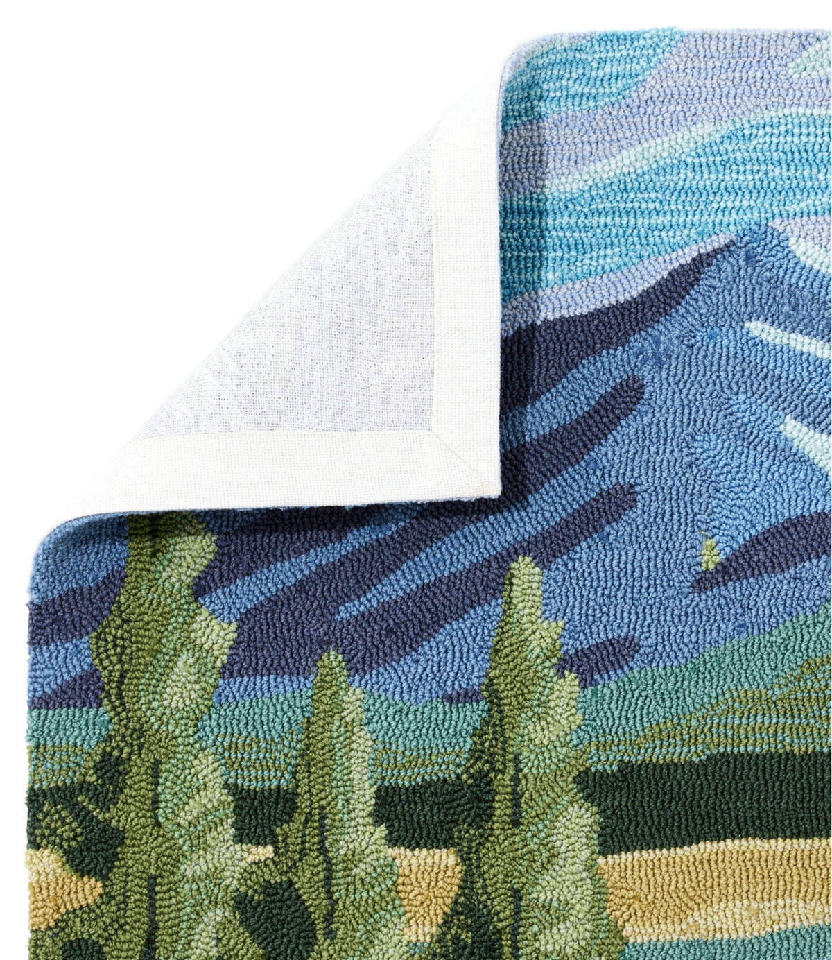 L.L.Bean Indoor/Outdoor Vacationland Rug, Mountain Horizon Multi
