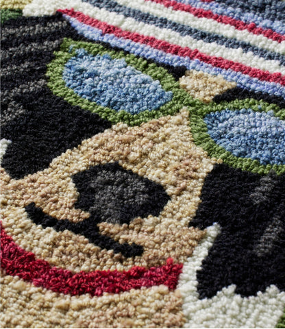 L.L.Bean Indoor/Outdoor Vacationland Rug, Dogs Skiing Multi