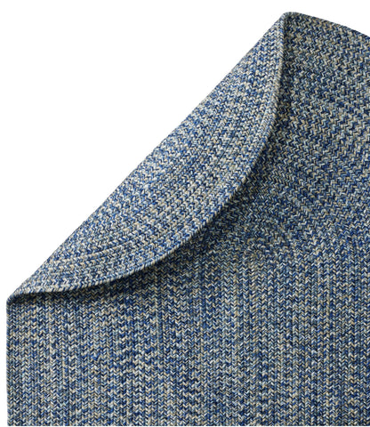 L.L.Bean All-Weather Braided Rug, Concentric Pattern Oval Indigo Multi