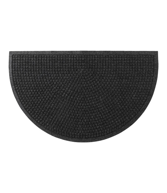L.L.Bean Everyspace Recycled Waterhog Doormat, Half Round Charcoal