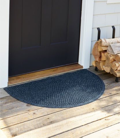 L.L.Bean Everyspace Recycled Waterhog Doormat, Half Round Charcoal