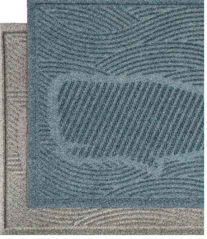 L.L.Bean Everyspace Recycled Waterhog Doormat, Swimming Whale Bluestone