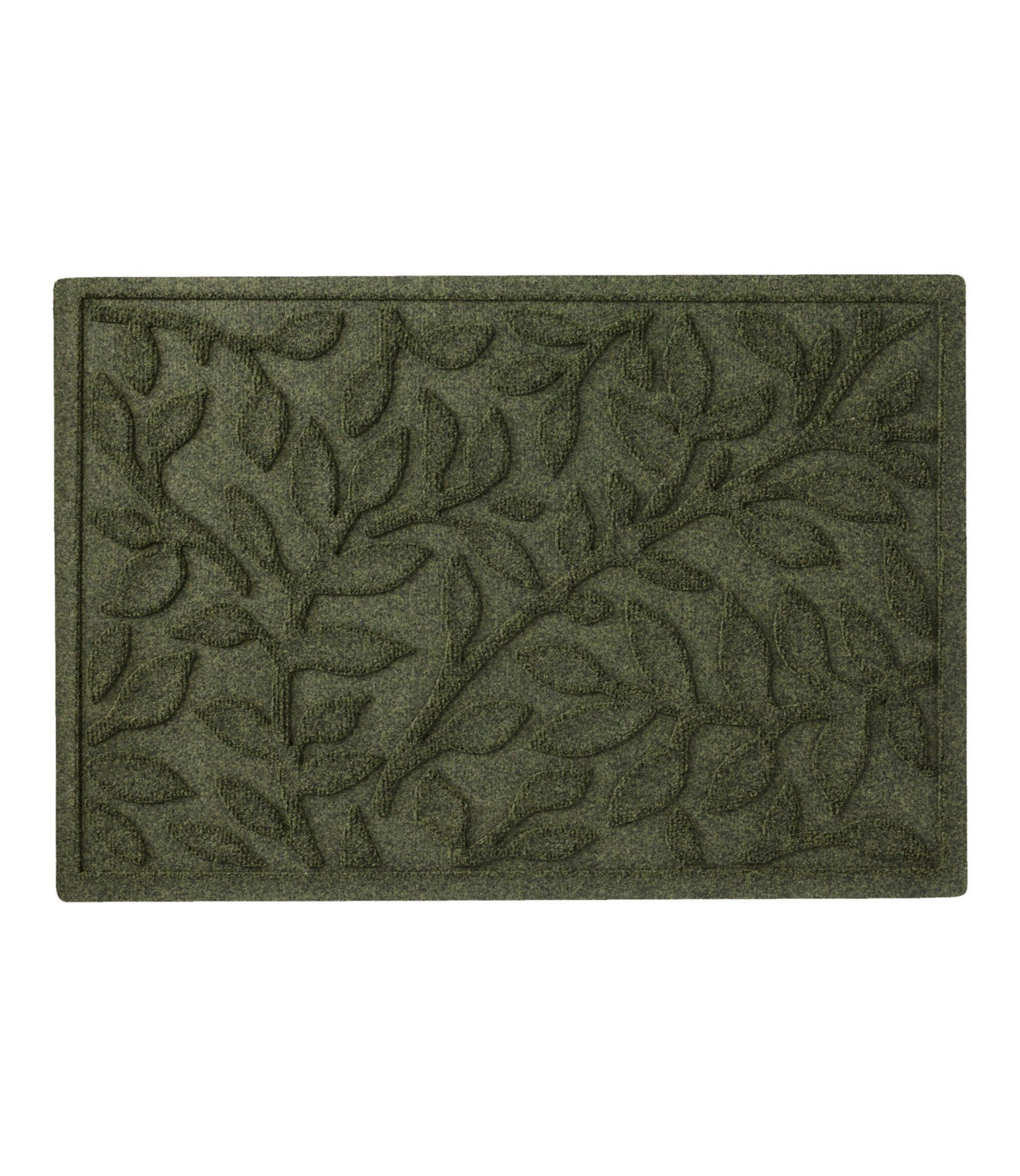L.L.Bean Heavyweight Recycled Waterhog Doormat, Woodland Leaf Olive
