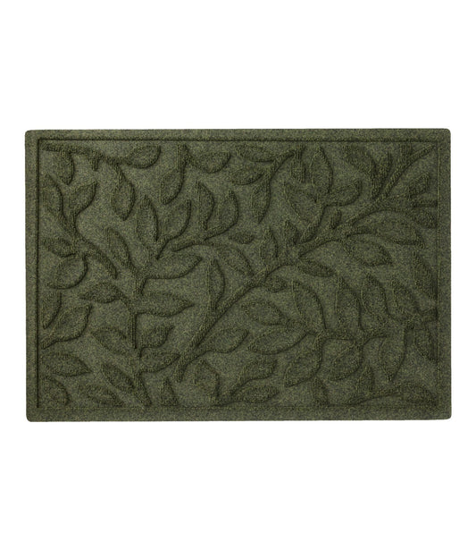 L.L.Bean Heavyweight Recycled Waterhog Doormat, Woodland Leaf Olive