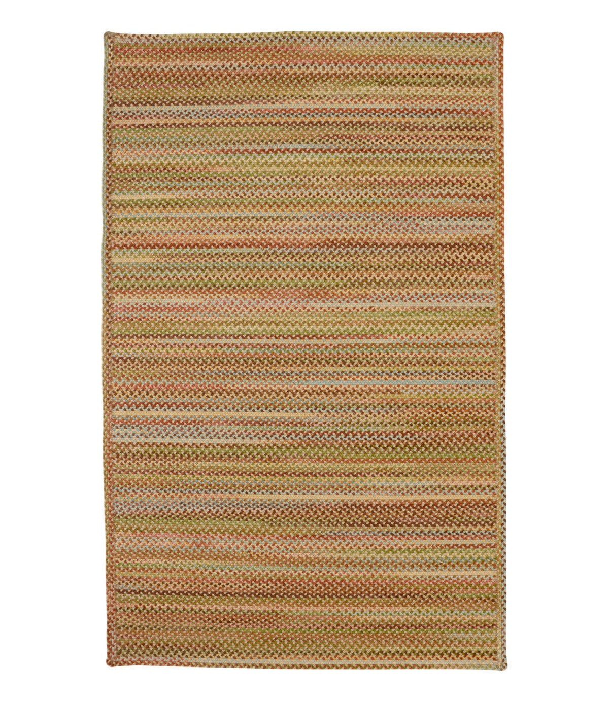 L.L.Bean L.L.Bean Braided Wool Rug, Horizontal Braid Burnt Sienna Multi
