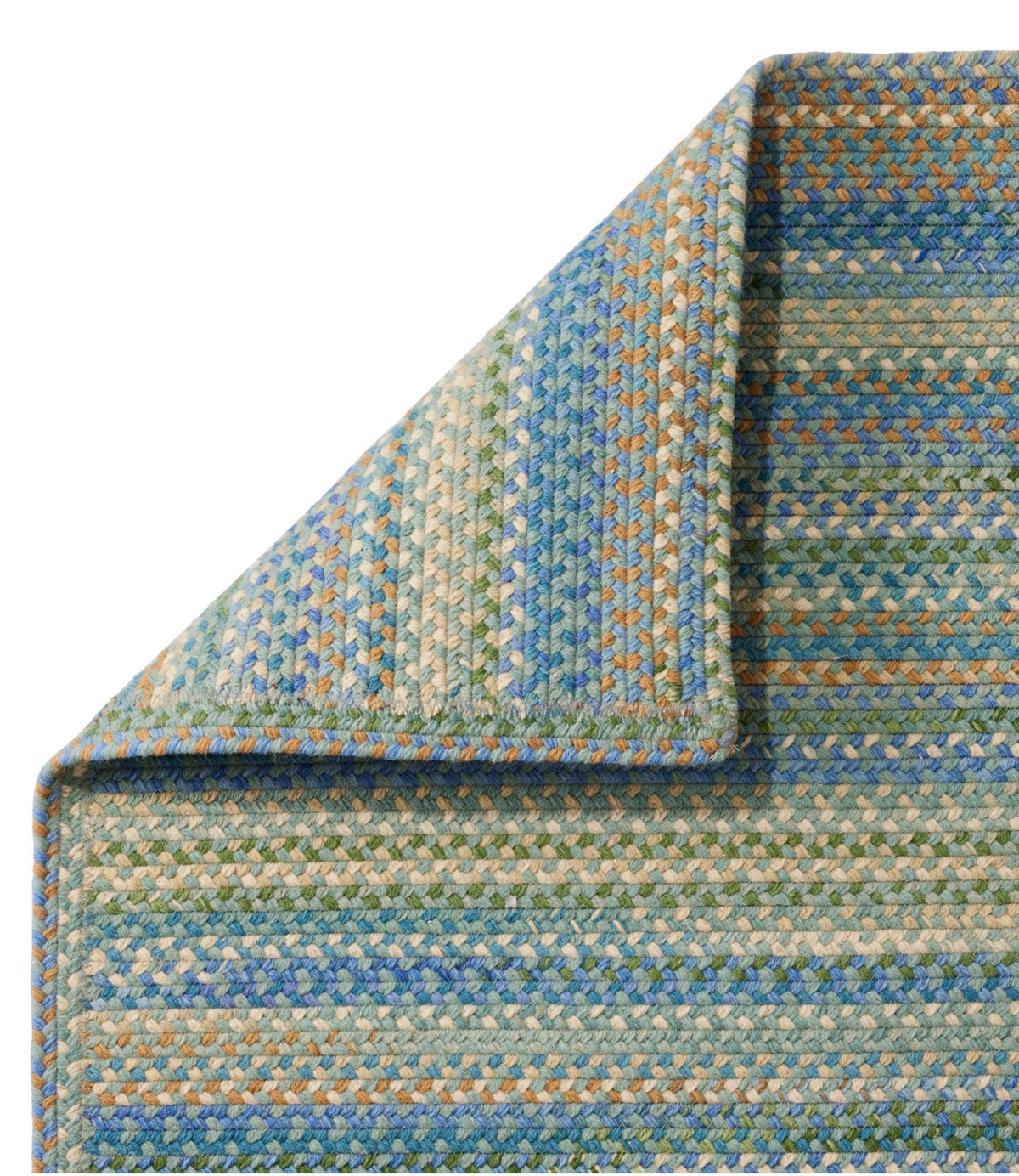 L.L.Bean L.L.Bean Braided Wool Rug, Horizontal Braid Burnt Sienna Multi