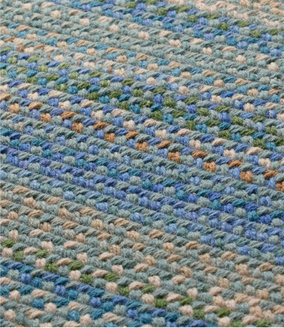 L.L.Bean L.L.Bean Braided Wool Rug, Horizontal Braid Burnt Sienna Multi