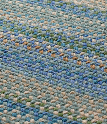 L.L.Bean L.L.Bean Braided Wool Rug, Horizontal Braid Burnt Sienna Multi