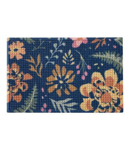 L.L.Bean Printed Recycled Waterhog Doormat, Floral Navy Multi