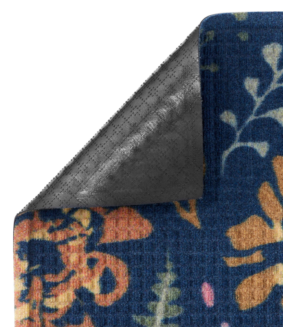 L.L.Bean Printed Recycled Waterhog Doormat, Floral Navy Multi