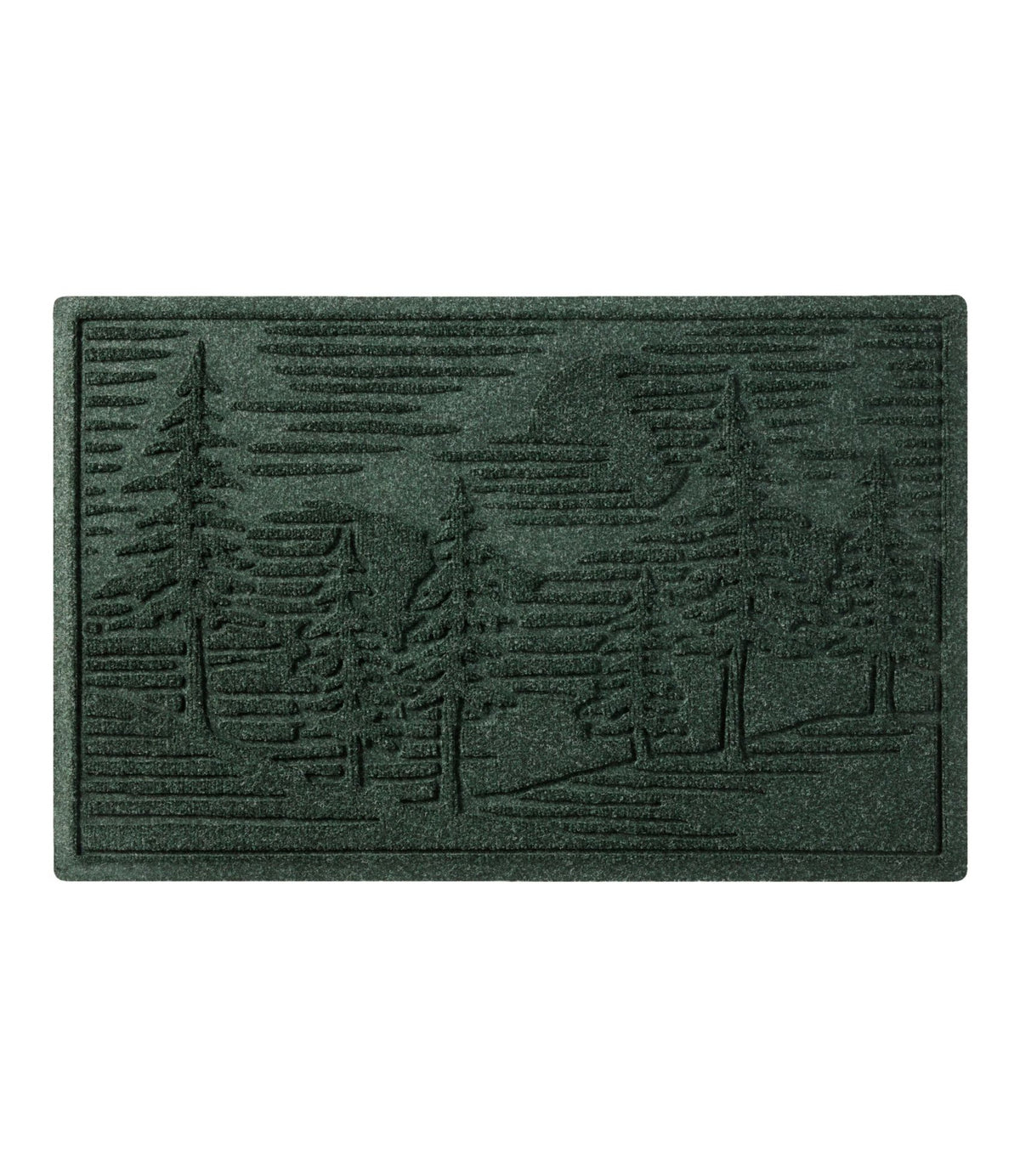 L.L.Bean Everyspace Recycled Waterhog Doormat, Pine Trees Evergreen