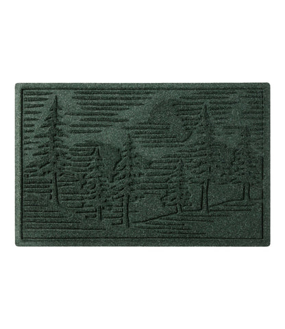 L.L.Bean Everyspace Recycled Waterhog Doormat, Pine Trees Evergreen