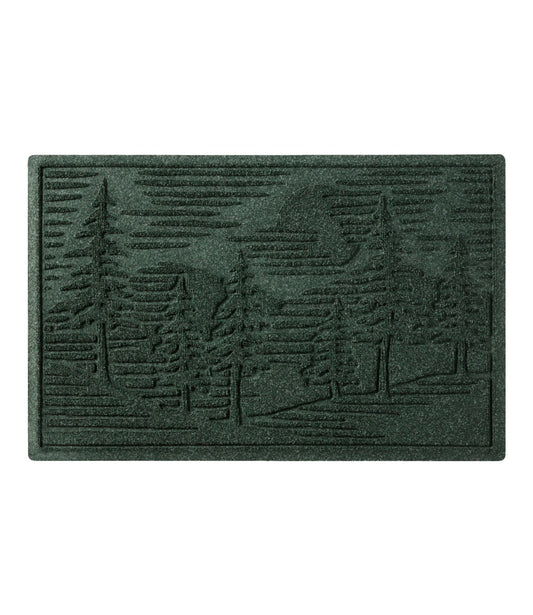 L.L.Bean Everyspace Recycled Waterhog Doormat, Pine Trees Evergreen