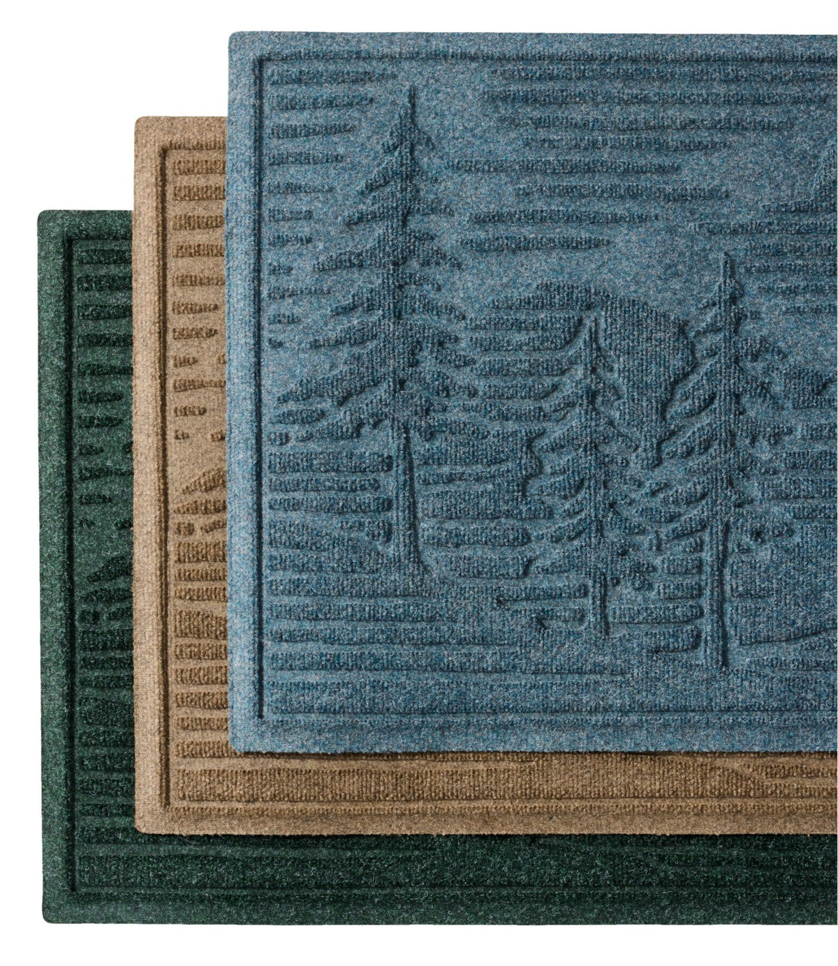 L.L.Bean Everyspace Recycled Waterhog Doormat, Pine Trees Evergreen