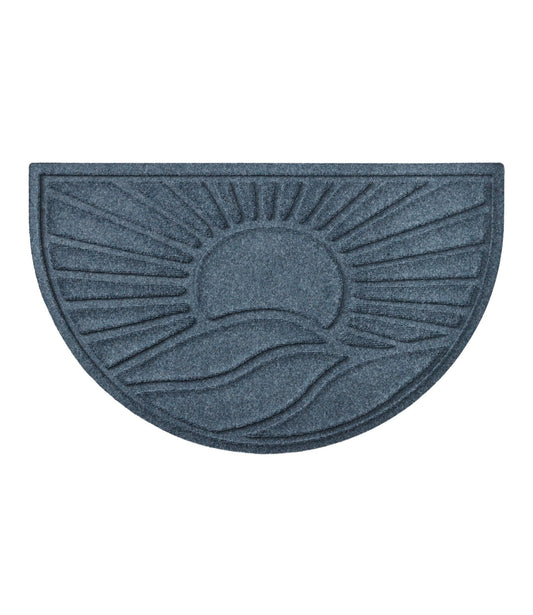 L.L.Bean Everyspace Recycled Waterhog Doormat, Half Round, Sunrise Bluestone