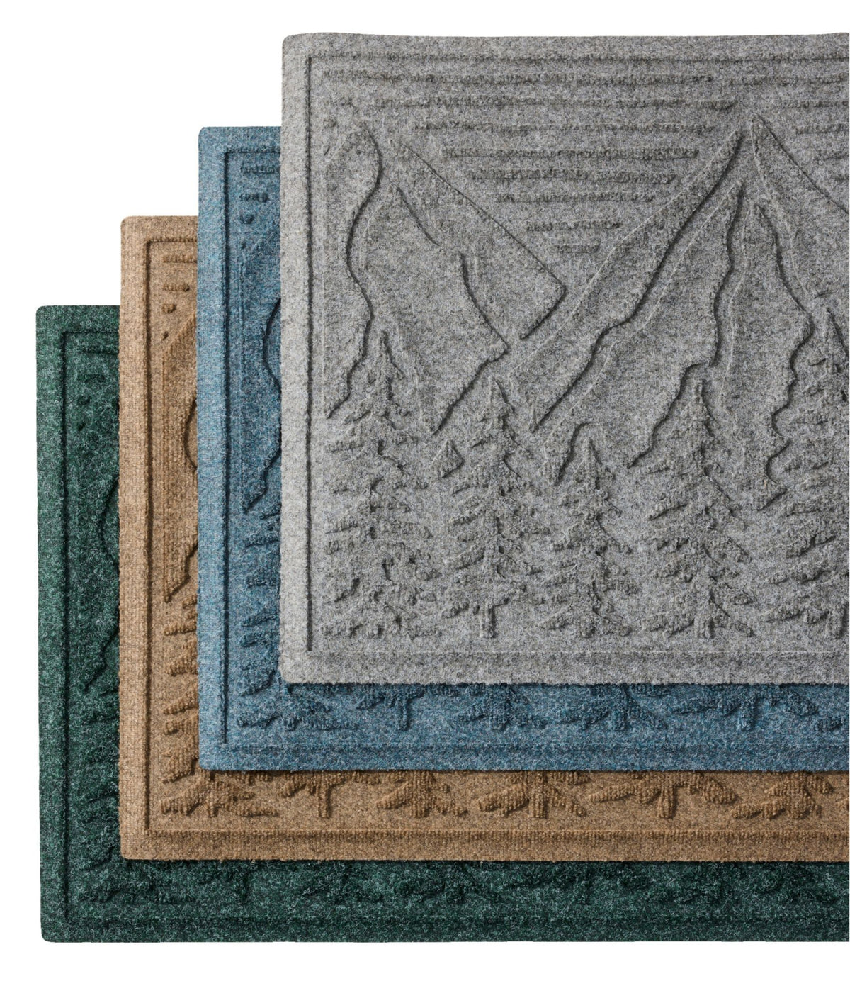 L.L.Bean Everyspace Recycled Waterhog Doormat, Treeline Bluestone