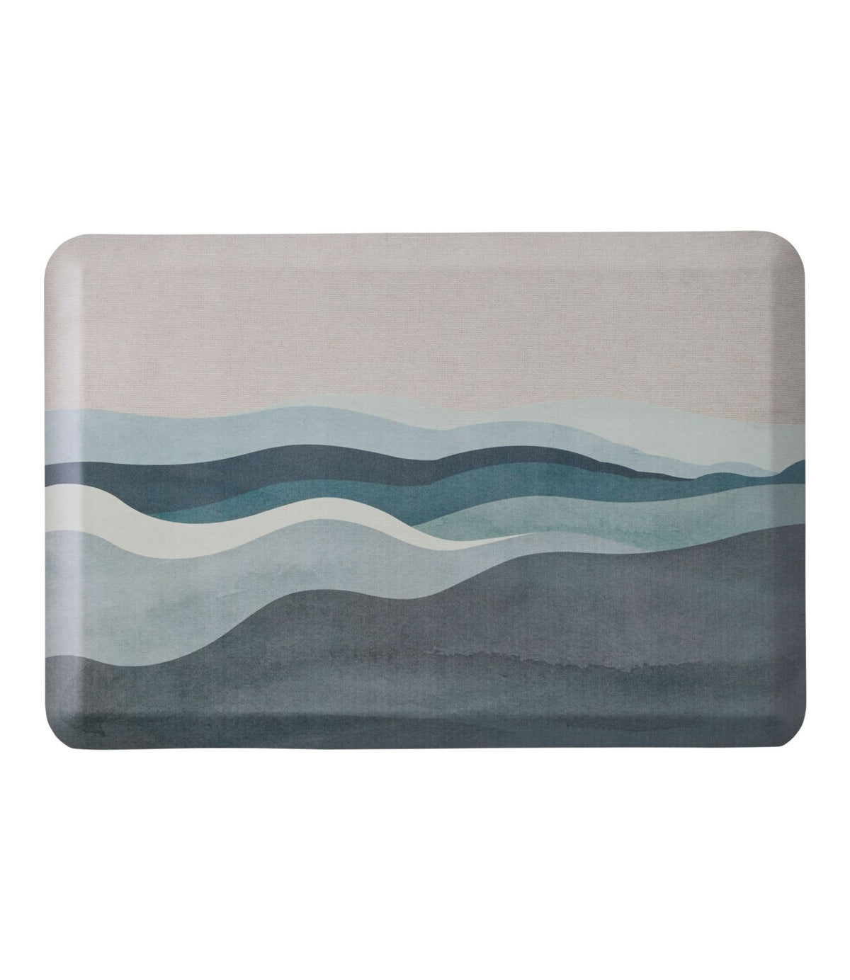 L.L.Bean Happy Feet Comfort Mat, Watercolor Waves Multi