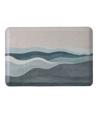 L.L.Bean Happy Feet Comfort Mat, Watercolor Waves Multi