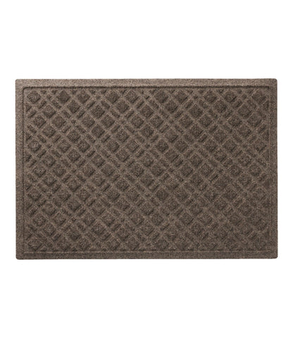 L.L.Bean Heavyweight Recycled Waterhog Doormat, Plaid Greige