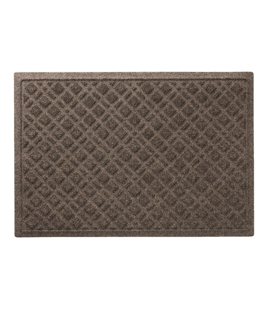 L.L.Bean Heavyweight Recycled Waterhog Doormat, Plaid Greige